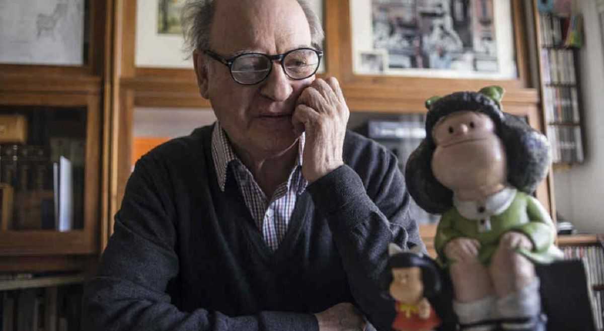 <p>Quino y su creación más difundida, Mafalda. (Foto:&nbsp;</p>