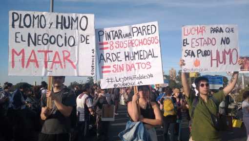 Corte en el puente Rosario-Victoria por los incendios en las islas