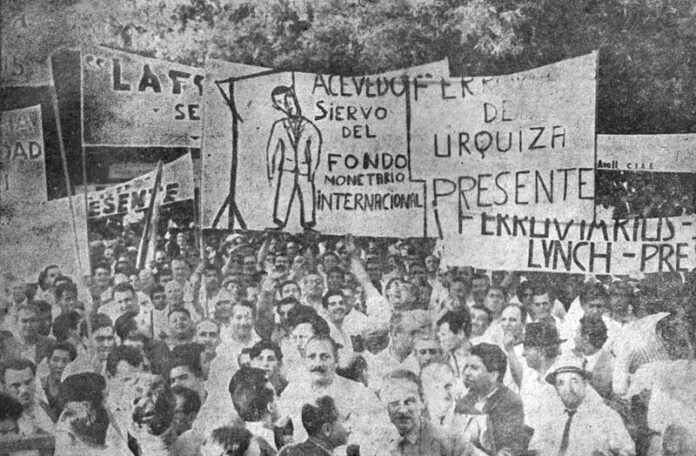 Foto de Será Justicia, el Diario de los Juicios en Córdoba.
Manifestación del 6 de diciembre de 1961 en solidaridad con los obreros ferroviarios despedidos.