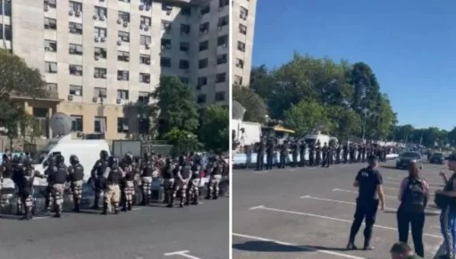Descomunal despliegue policial y vallado para la lectura del fallo de Casación sobre CFK