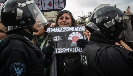 No al Veto en Discapacidad: Bullrich envió un violento operativo contra manifestantes