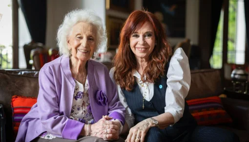El afectuoso saludo de CFK a Estela de Carlotto por sus 95 años 