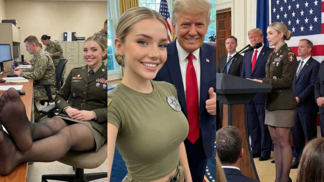 Todo roto: miles de fanáticos de Trump se enamoraron de una soldado que era fake