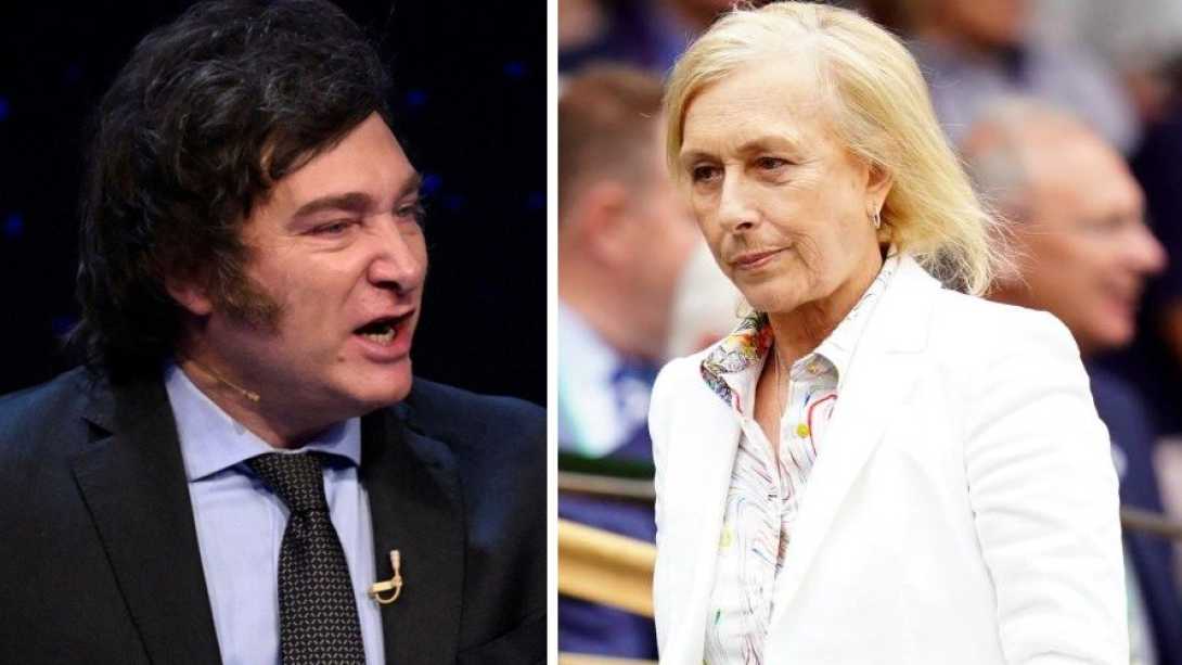 La leyenda mundial del tenis Martina Navratilova calificó a Milei como &ldquo;bruto total&rdquo;